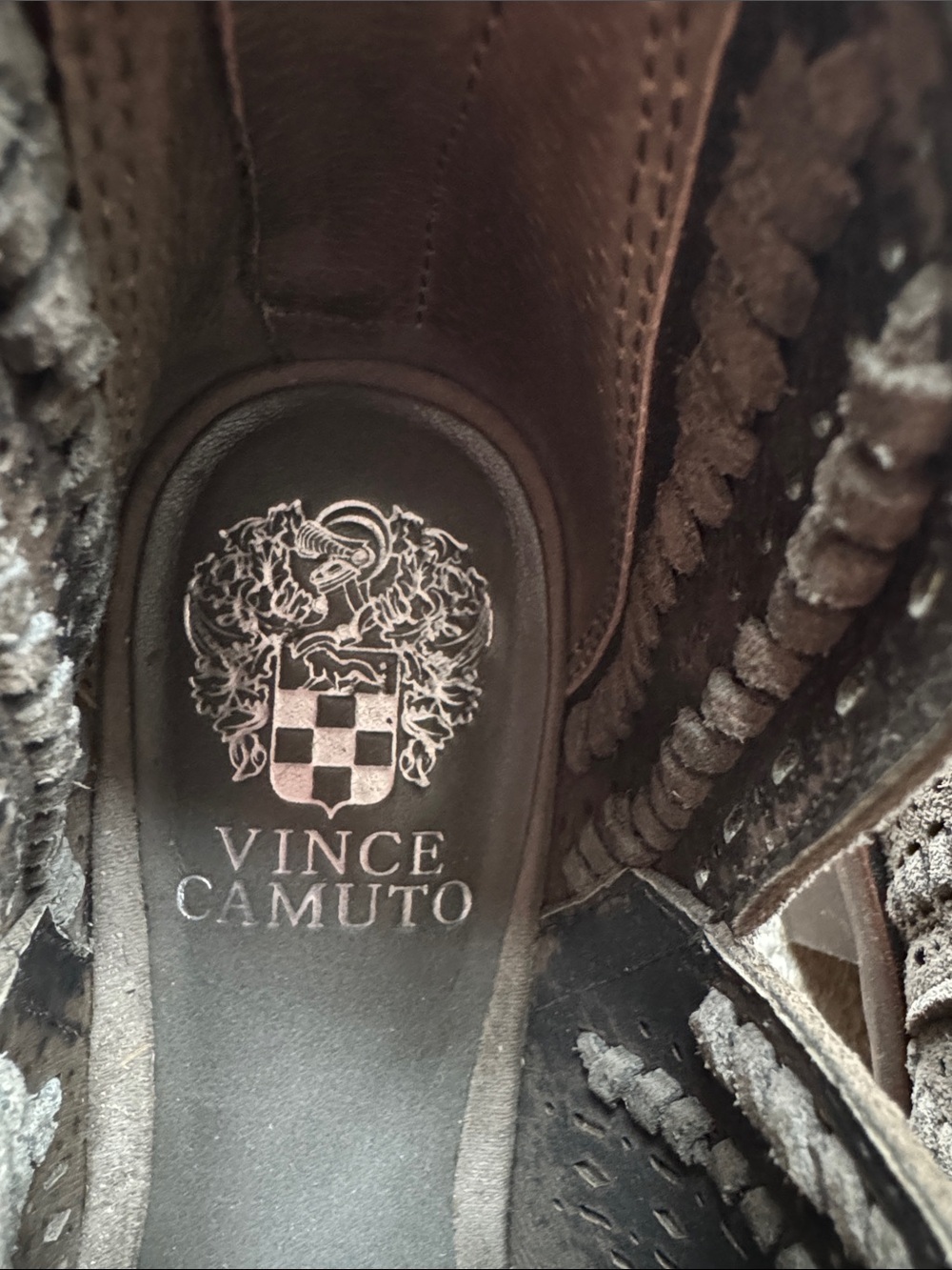 Vince Camuto Taupe Suede Ankle Booties - Picture 2 of 6